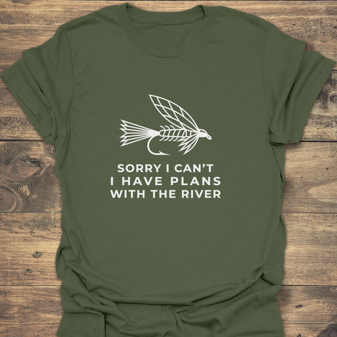 Plans With The River - Military Green t-shirt