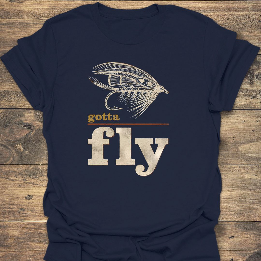 Gotta Fly Classic Wet Fly - Navy t-shirt