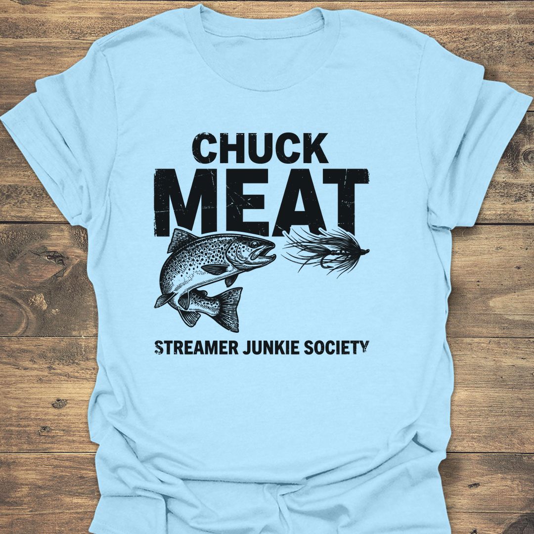 Chuck Meat Streamer Junkie - Light Blue t-shirt
