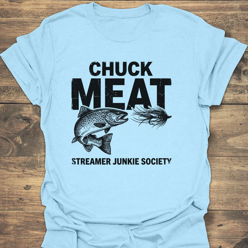 Chuck Meat Streamer Junkie - Light Blue t-shirt