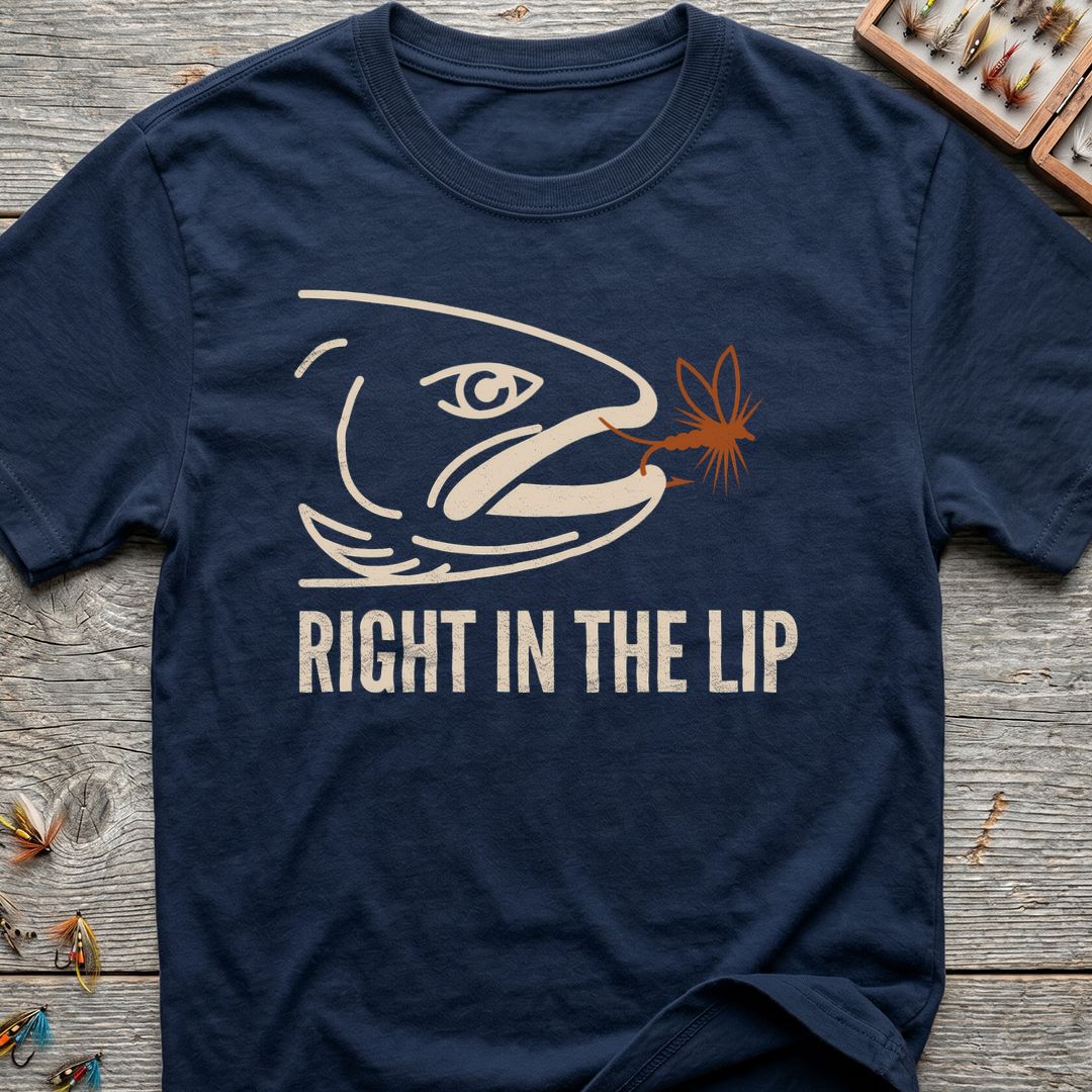 Right In The Lip - Navy t-shirt