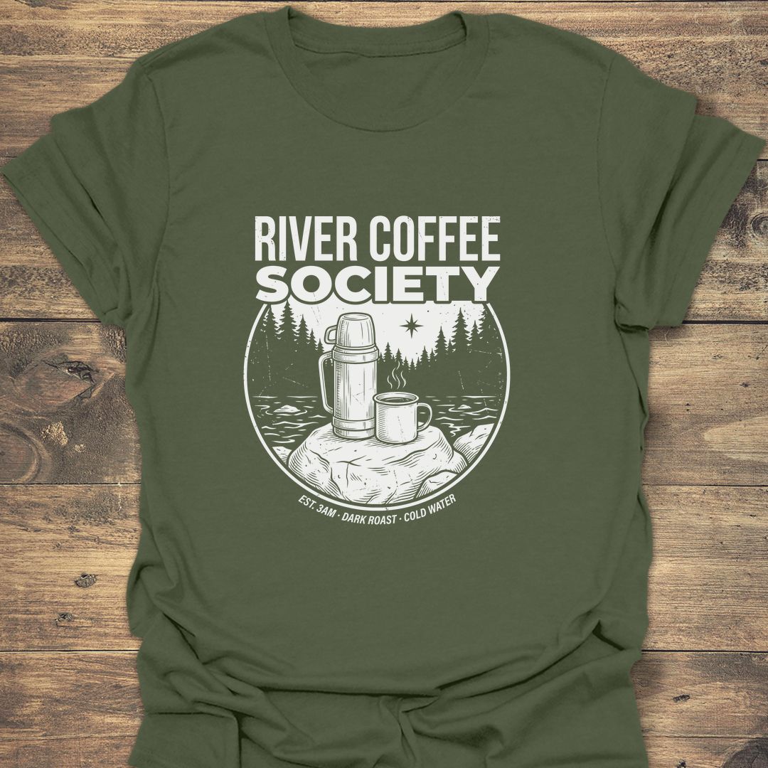 River Coffee Society - Military Green t-shirt