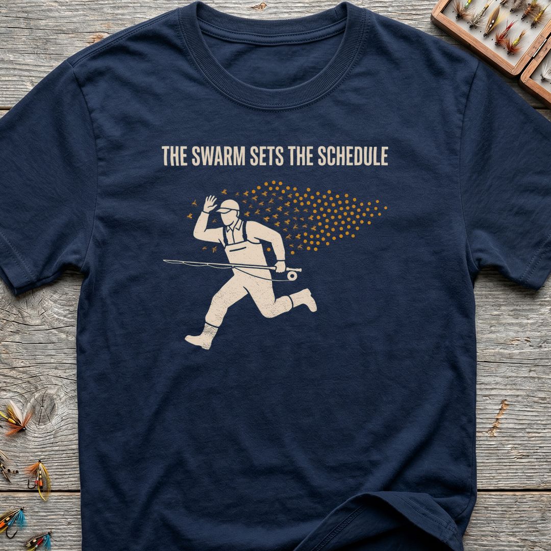 The Swarm Sets The Schedule - Navy t-shirt