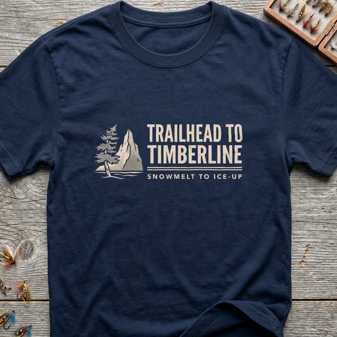 Trailhead To Timberline - Navy t-shirt