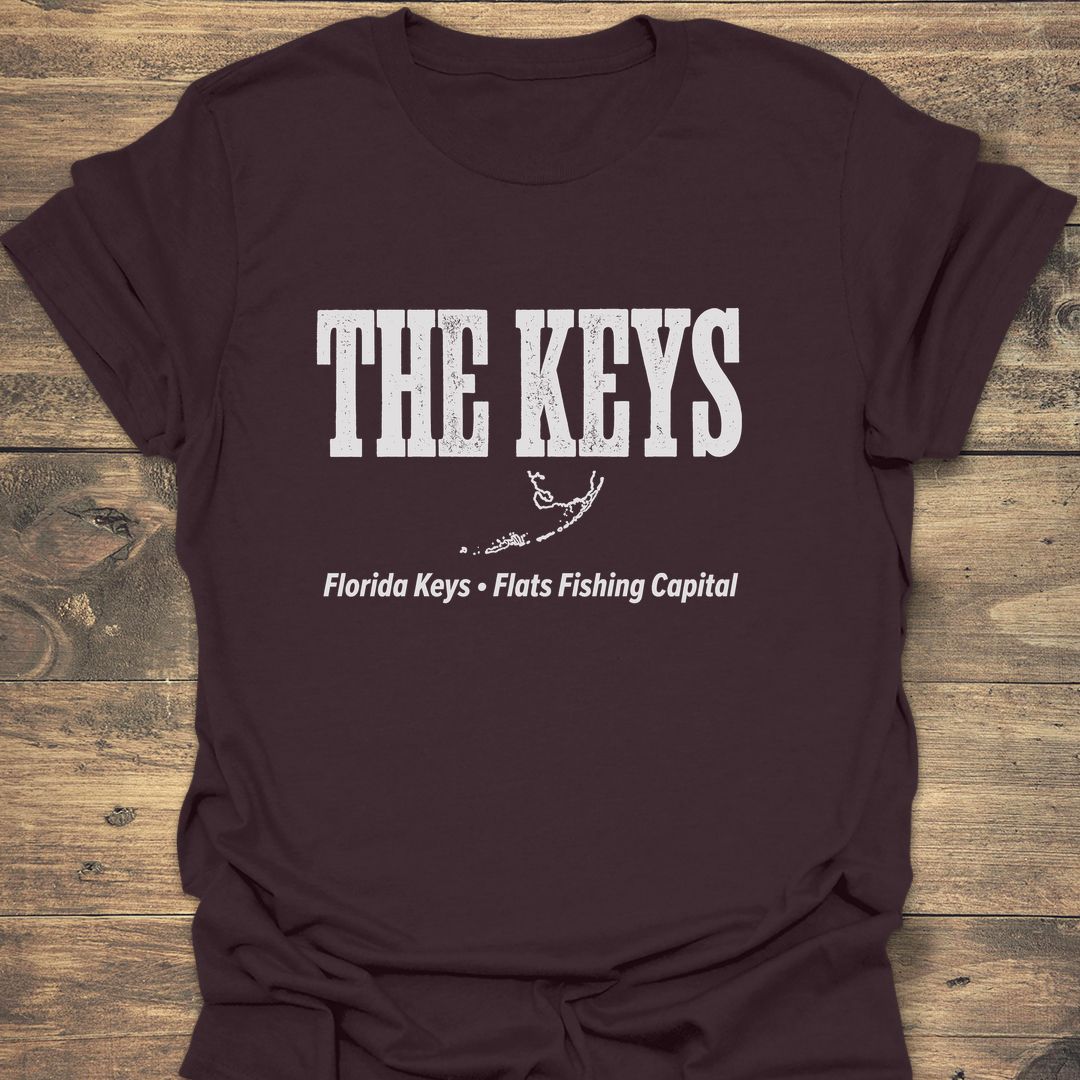 The Keys Flats Fishing - Dark Chocolate t-shirt