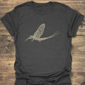 Mayfly Engraving Fly Fishing - Dark Heather t-shirt