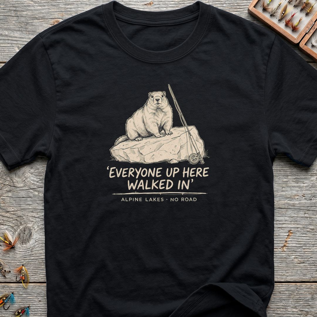 Everyone Up Here Walked In - Black t-shirt