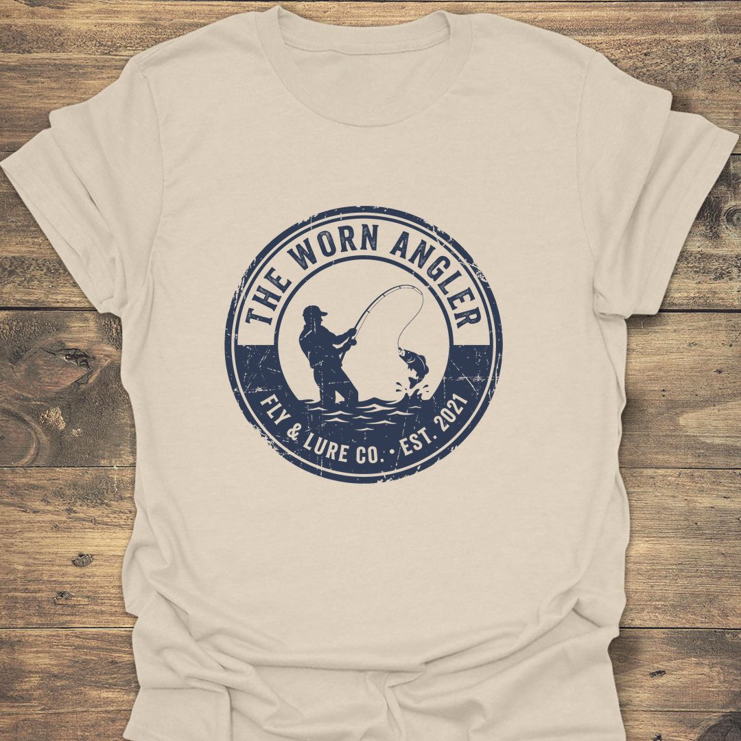 The Worn Angler Badge - Natural t-shirt