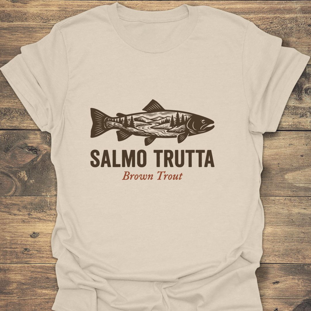 Salmo Trutta Brown Trout - Natural t-shirt