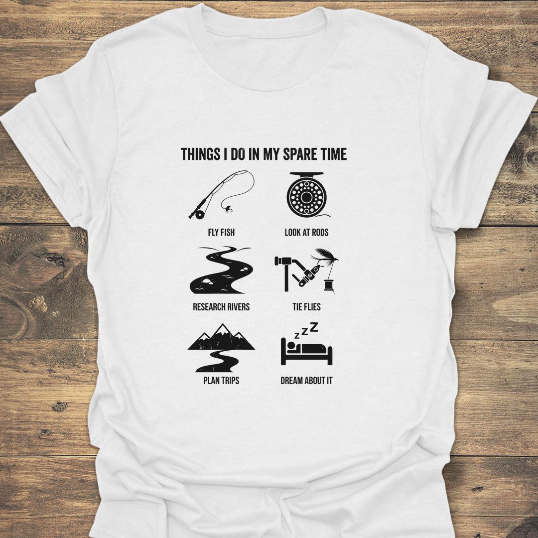Things I Do In Spare - White t-shirt