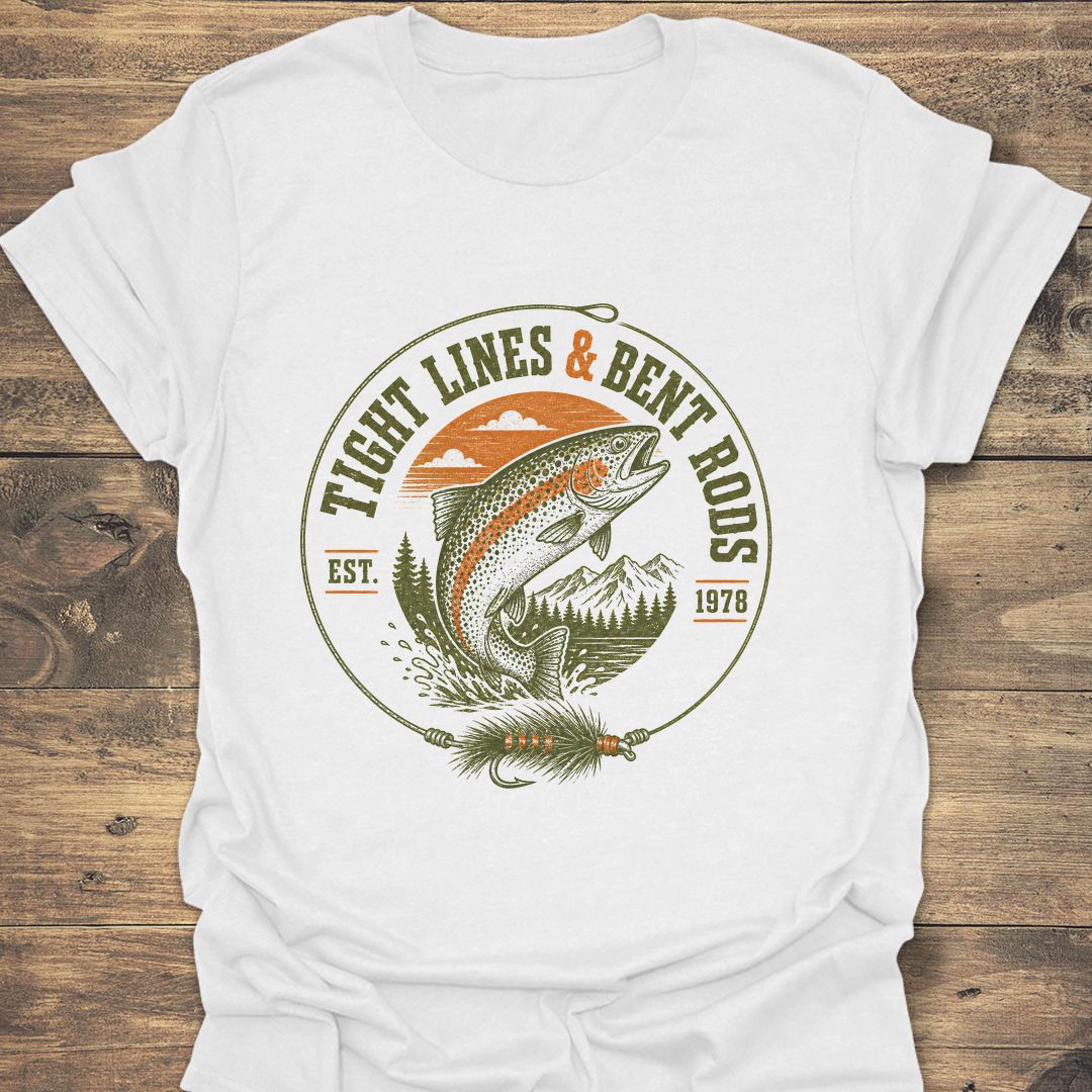 Tight Lines & Bent Rods - White t-shirt