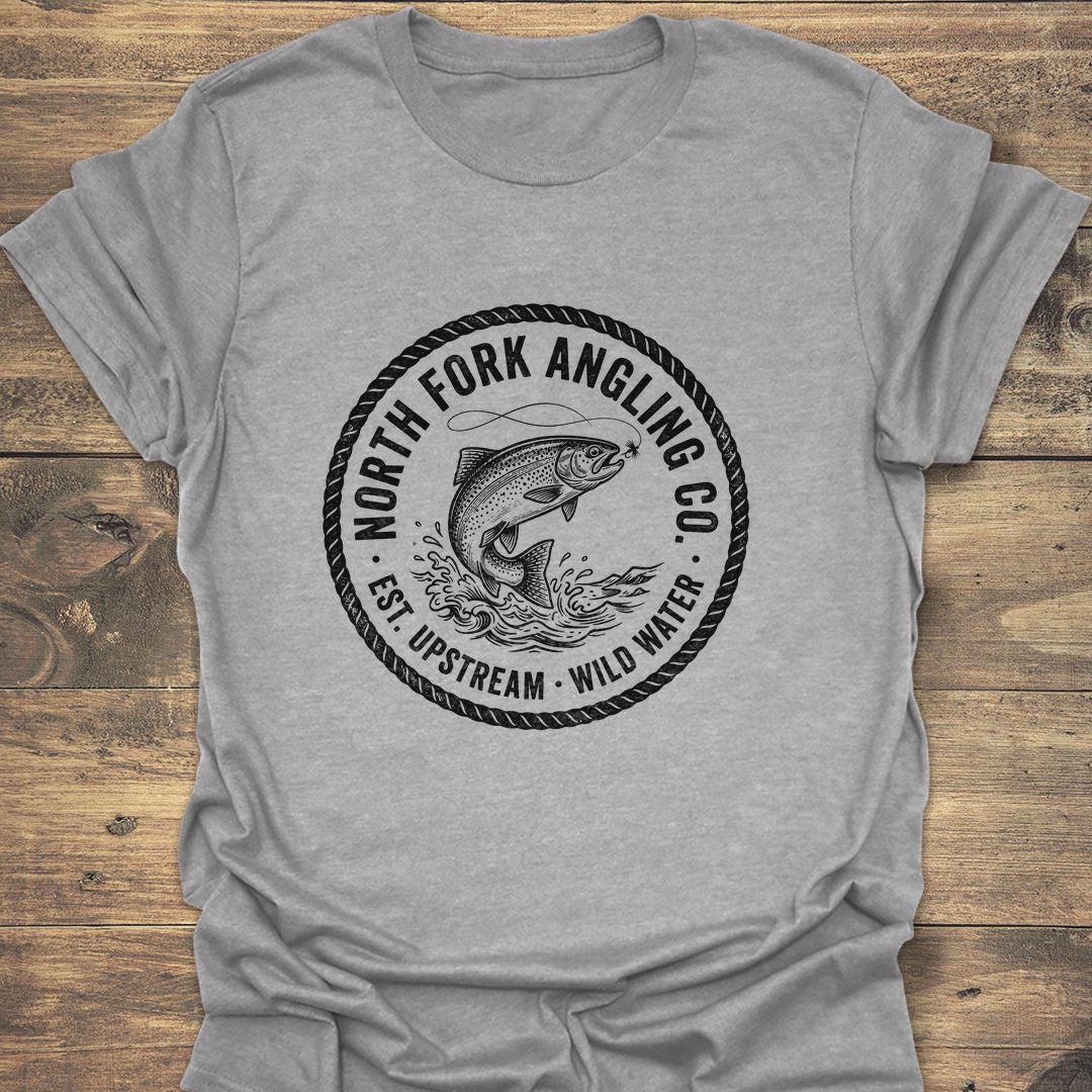 North Fork Angling Co - Sport Grey t-shirt